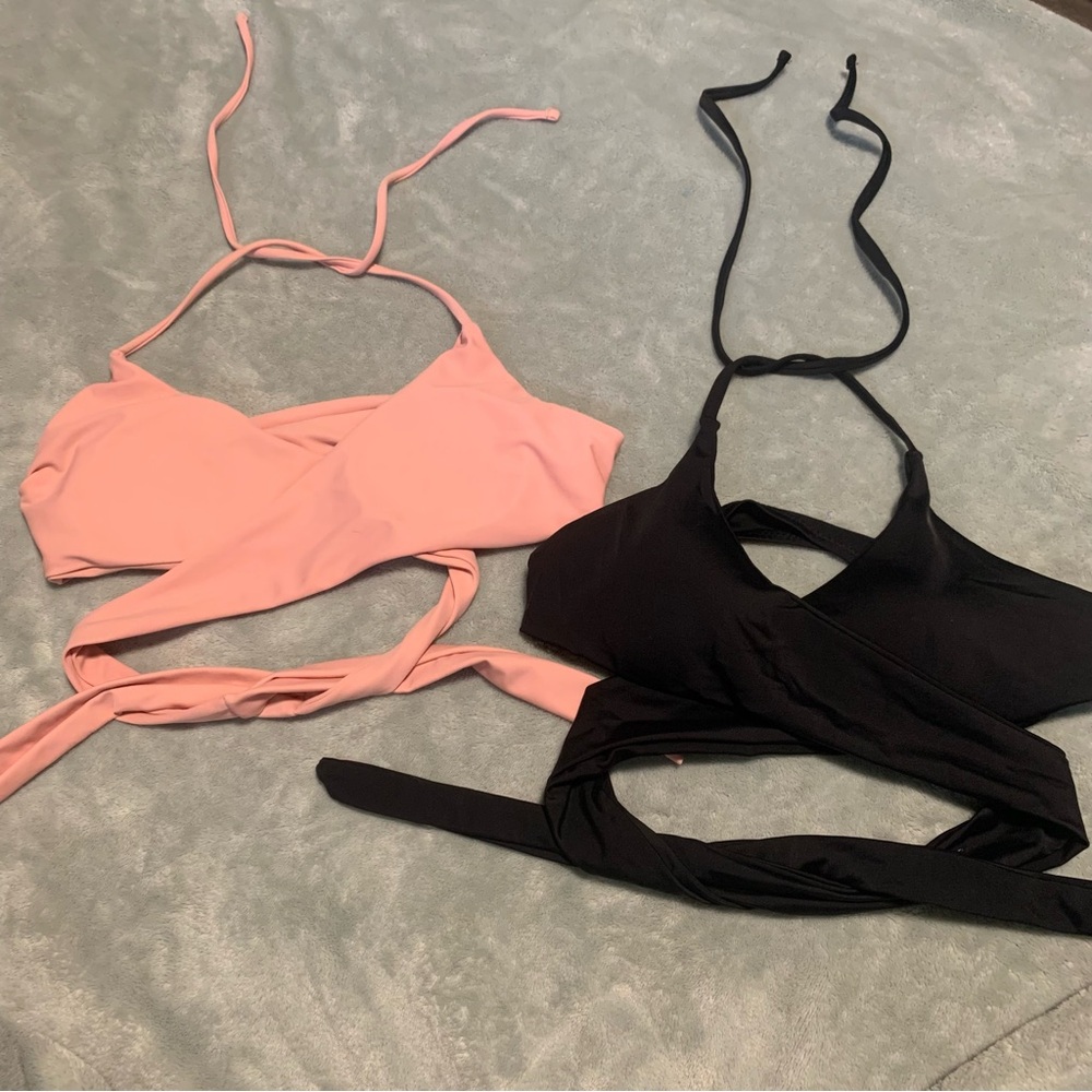 Size small wrap around bikini tops